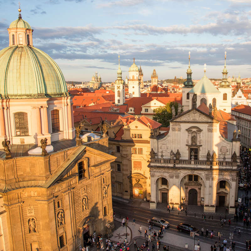 Red roofs of Prague