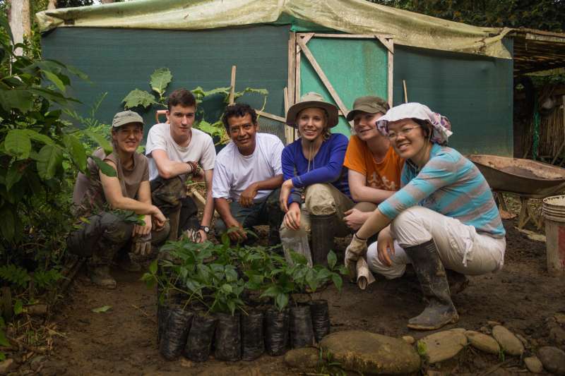 Local staff with volunteers
