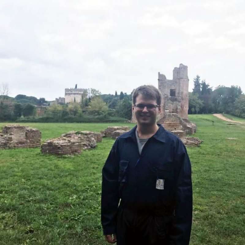 Intern doing field work in Rome