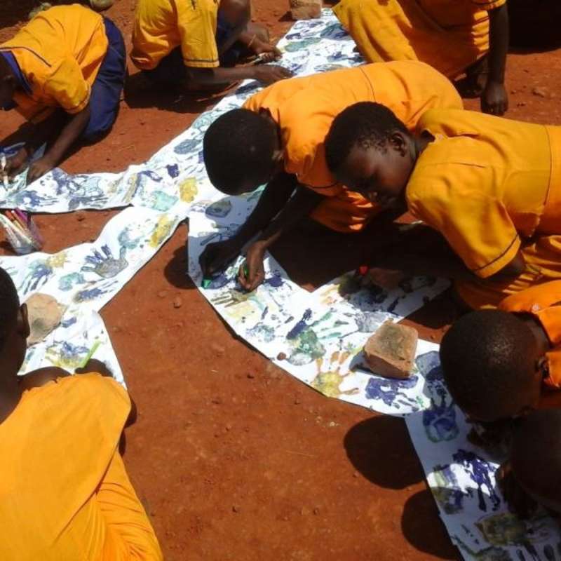 Art class in Uganda, Africa