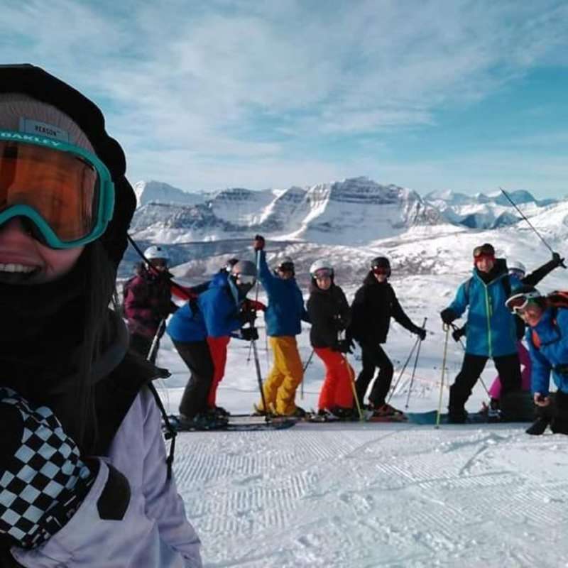 Ski instructor training group in Canada