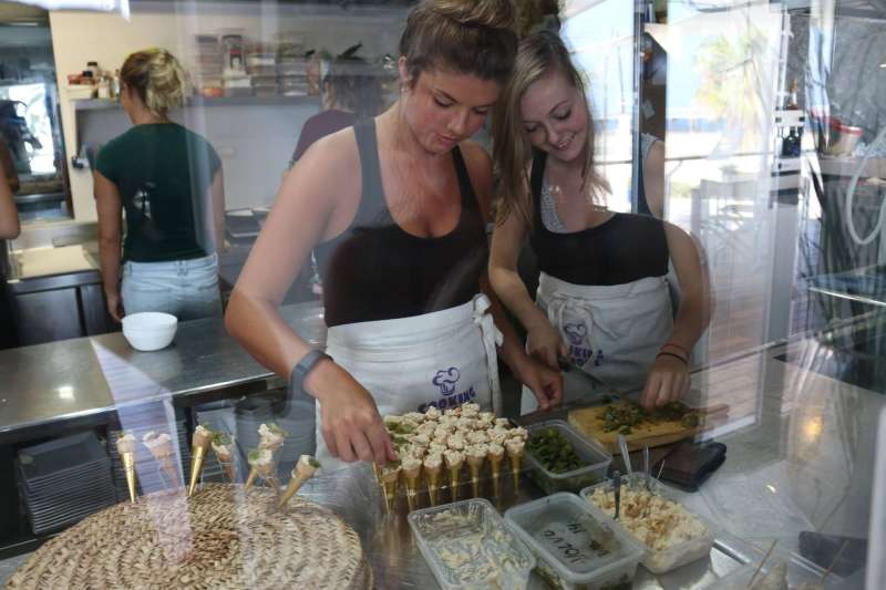 making tapas in Alicante, Spain