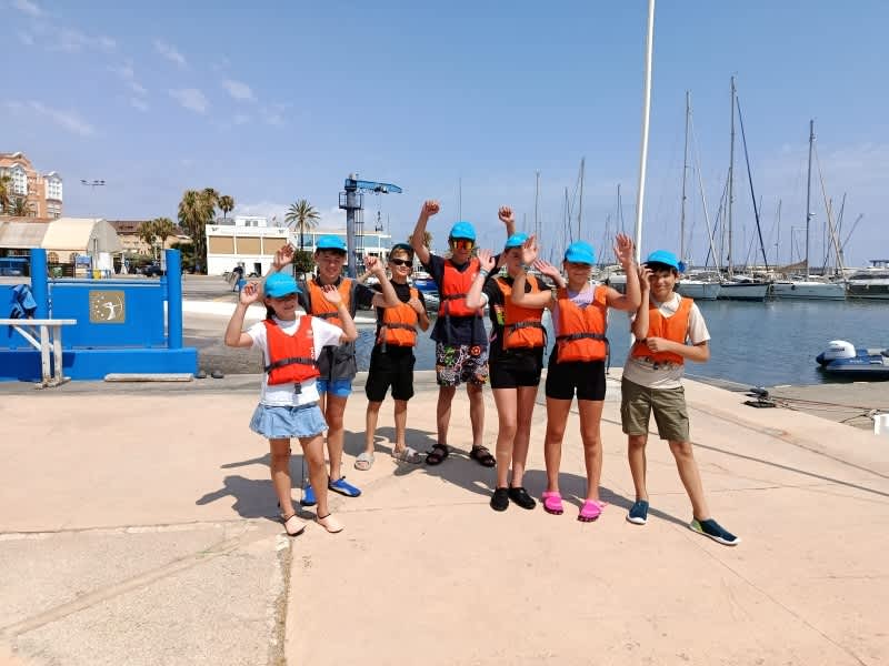 Spanish course for kids with sailing activities