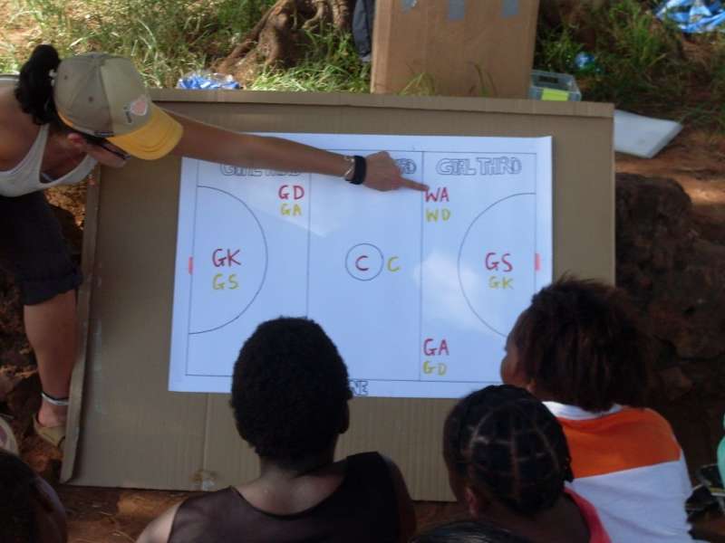 Teaching sports strategy to the locals
