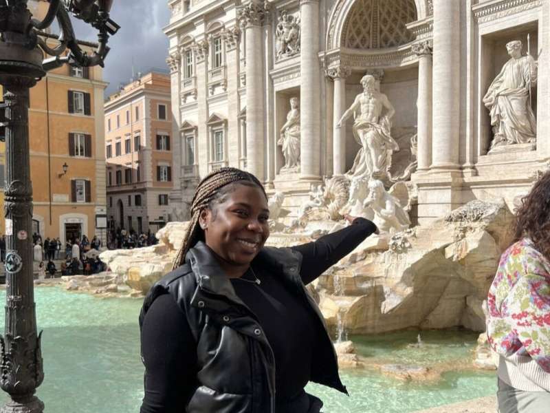 Student at Trevi Fountain