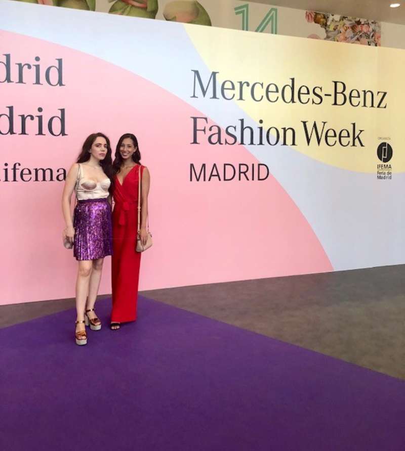 Student attending Madrid Fashion Week while interning abroad in Spain