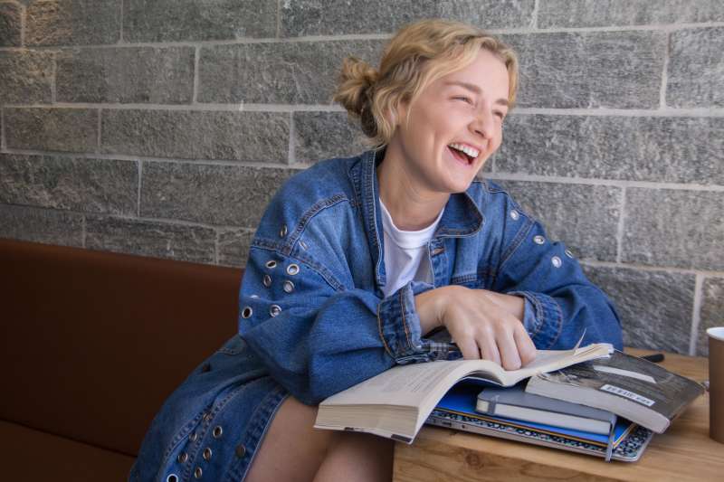 Student enjoying an interactive study session during the study abroad program.