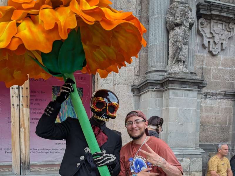Student Experiencing Day of the Dead Traditions in Mexico