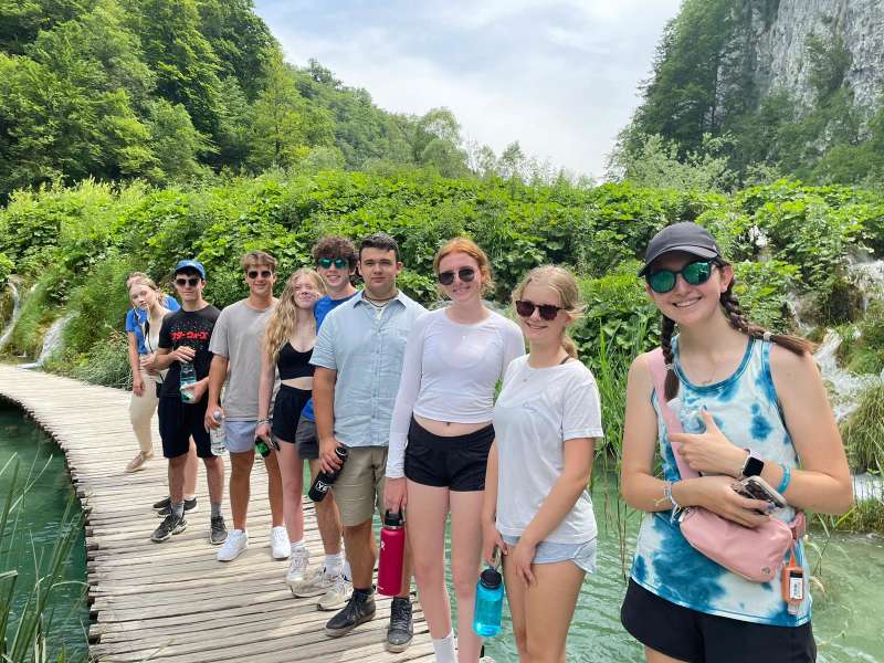 Student group in Croatia