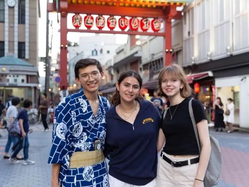 Student group photo in Tokyo Japan