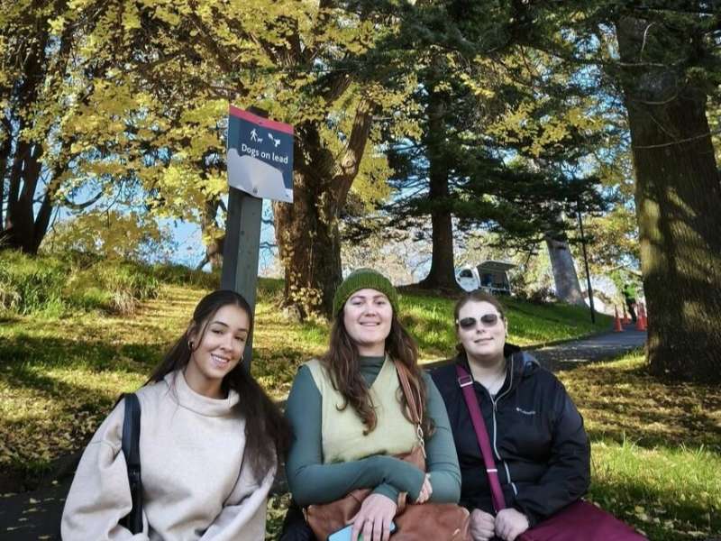 Student orientation in park in Auckland