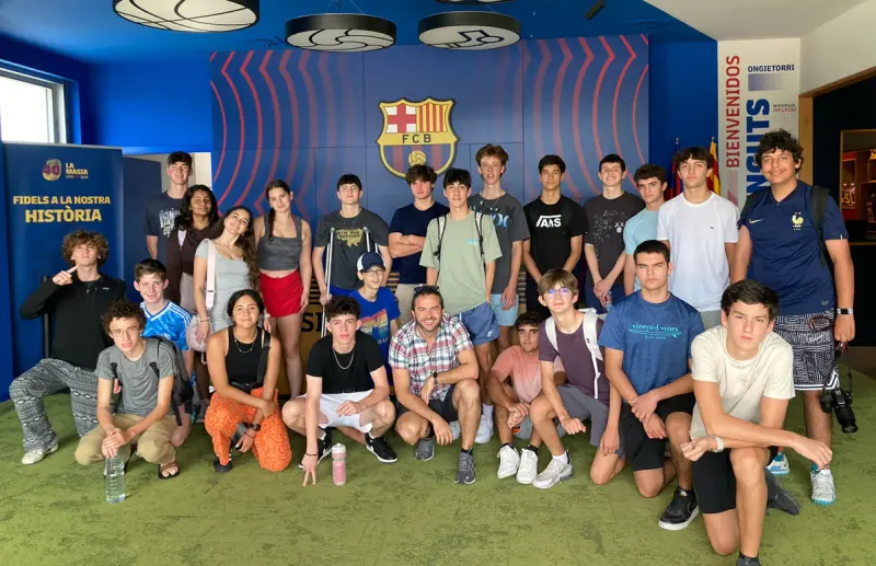 Student pose for picture at FCB