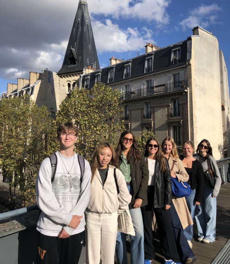 Student walking tour in France