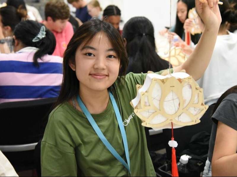 Student with art