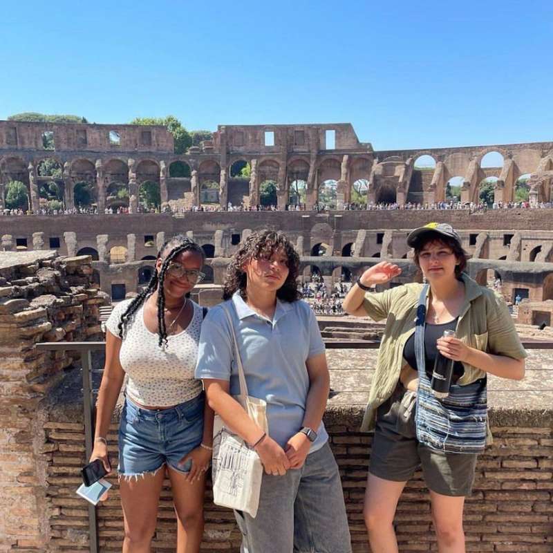 Students at the Colosseum