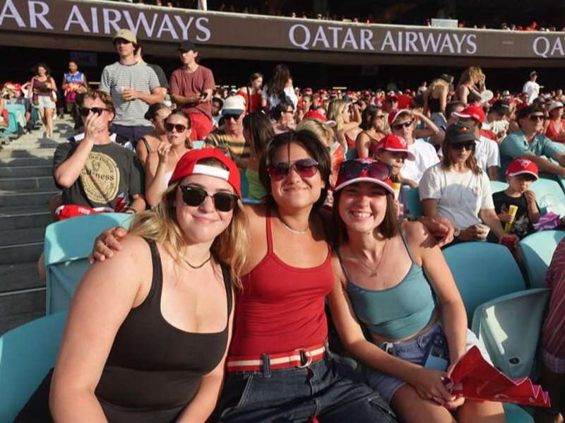 Students attending a game in Sydney