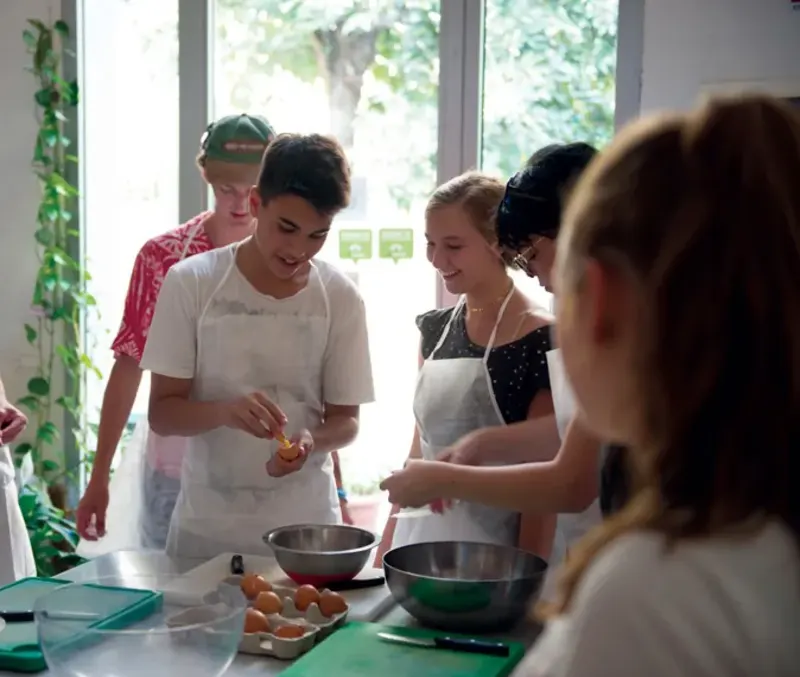 Students cook