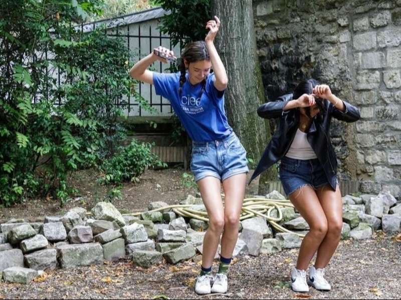 Students dancing in Paris