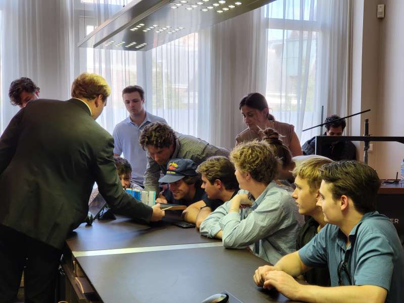Students during a professional visit at Royal Coster Diamonds, learning about the diamond industry.