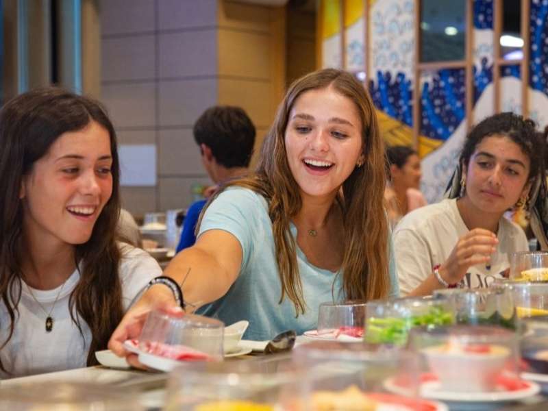 Students eating meal