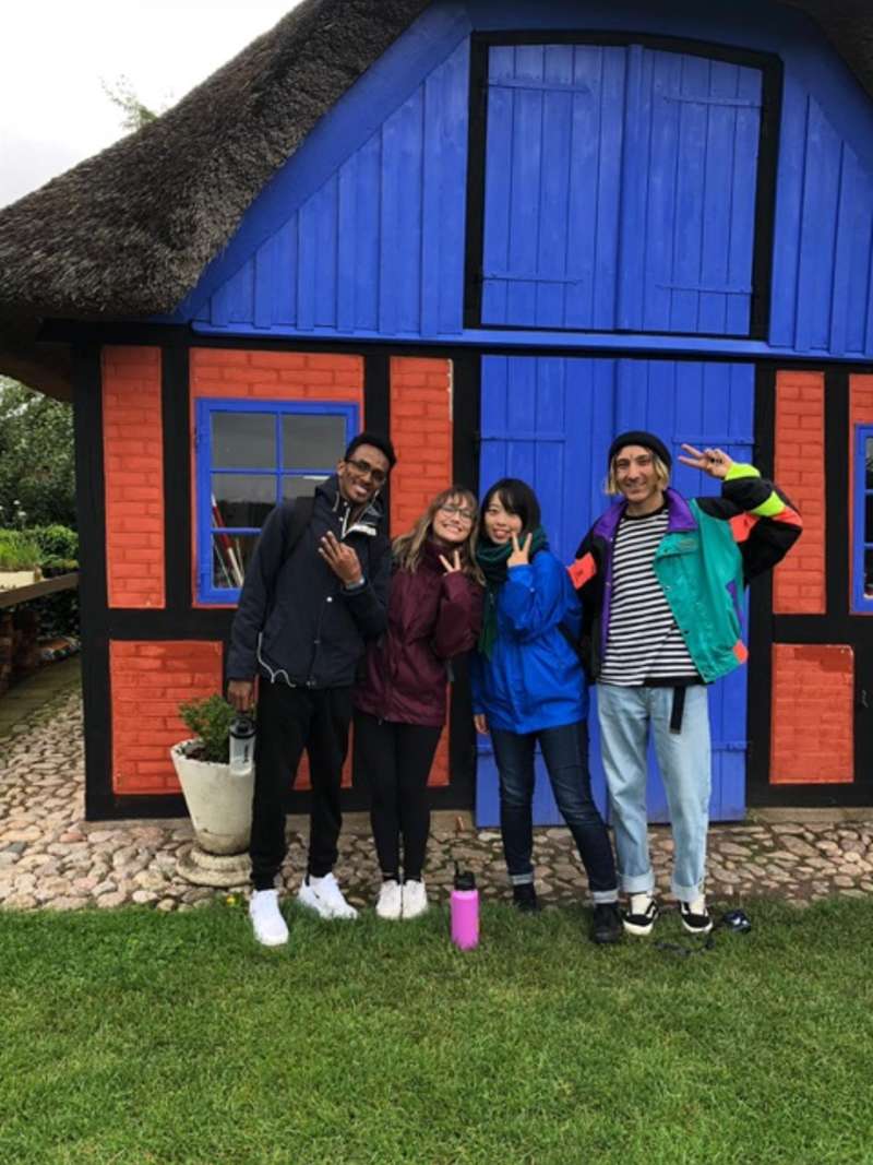 Students enjoying their time abroad in the Folk College in Denmark