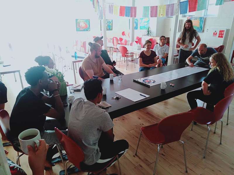Students enjoying their time abroad in the Folk College in Denmark