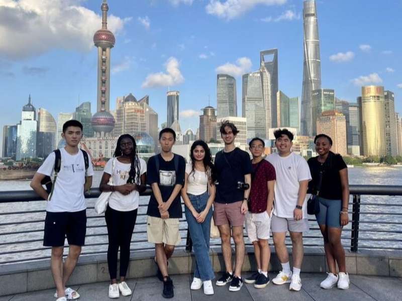 Students exploring downtown Shanghai