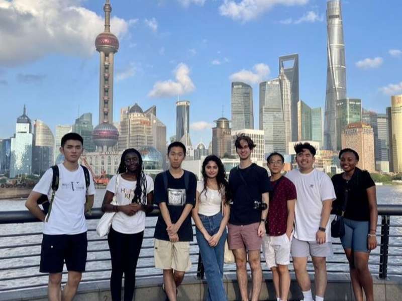 Students exploring Shanghai during study abroad program