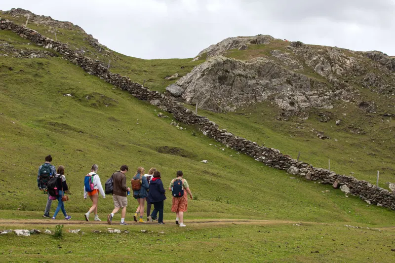 Students Hiking in Ireland