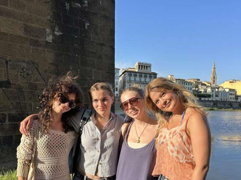 Students in Florence by the water