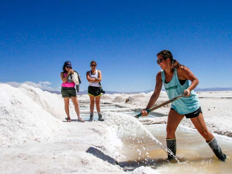 Students in salt flats in Northern Argentina.