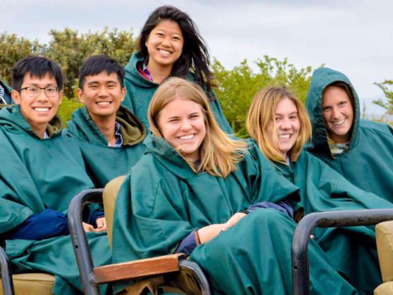 Students is a safari vehicle