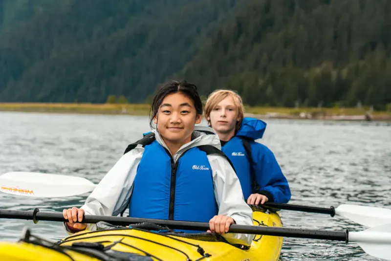 Students kayaking