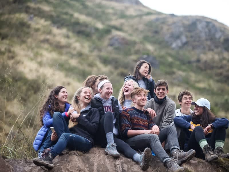 Students laughing