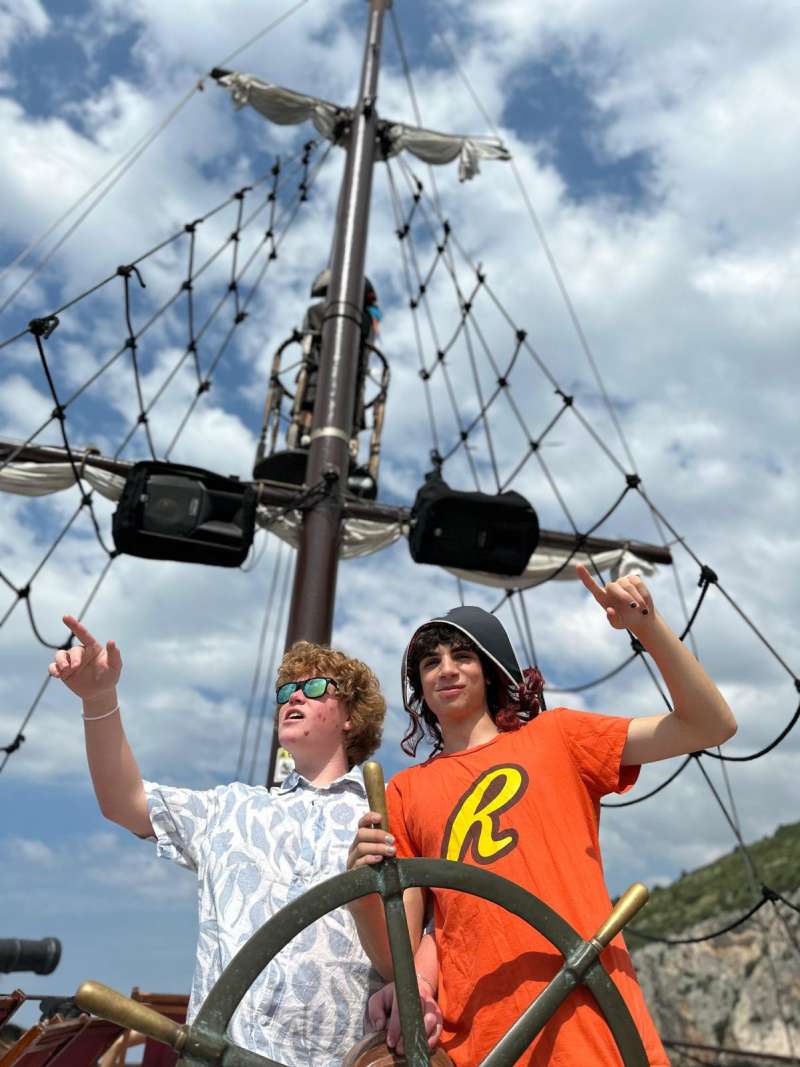 Students on a sail boat in Croatia