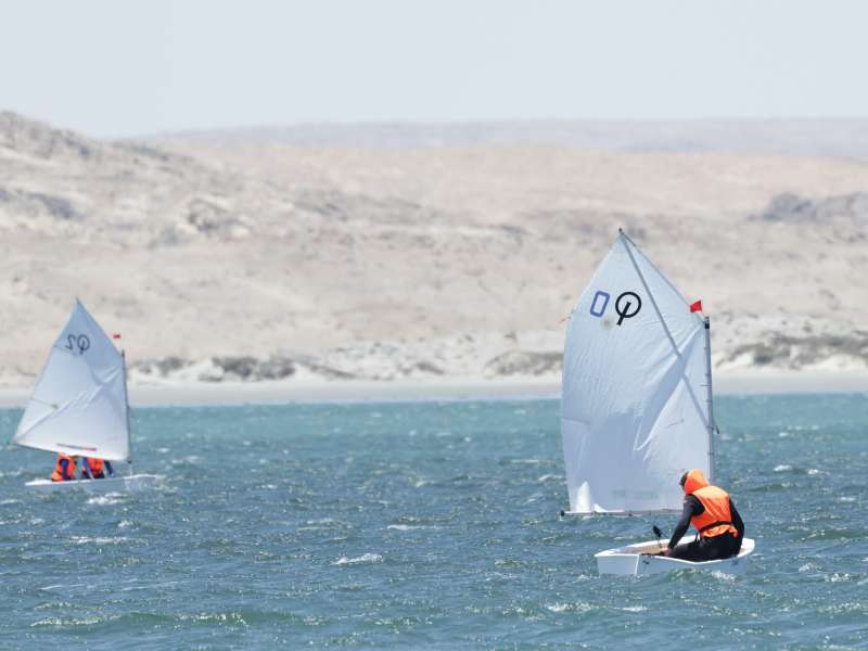 Students sailing on the South Atlantic ocean