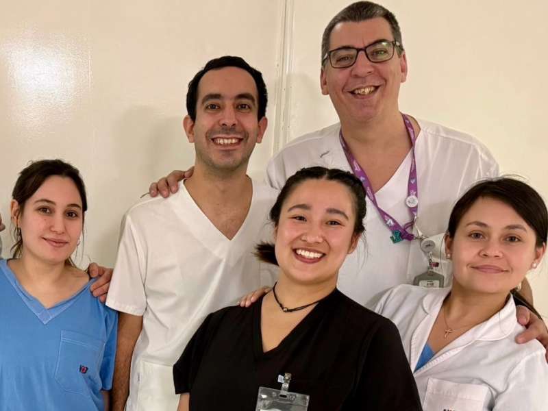 Students shadowing doctors
