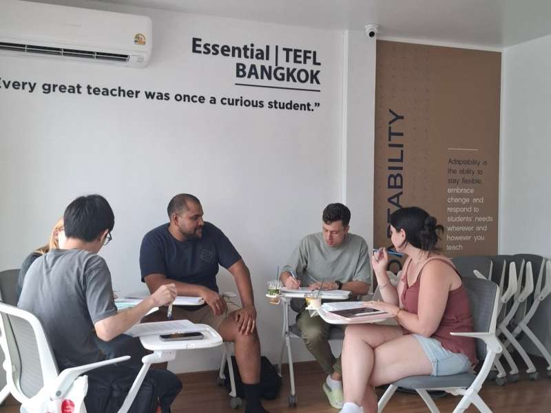 Students studying