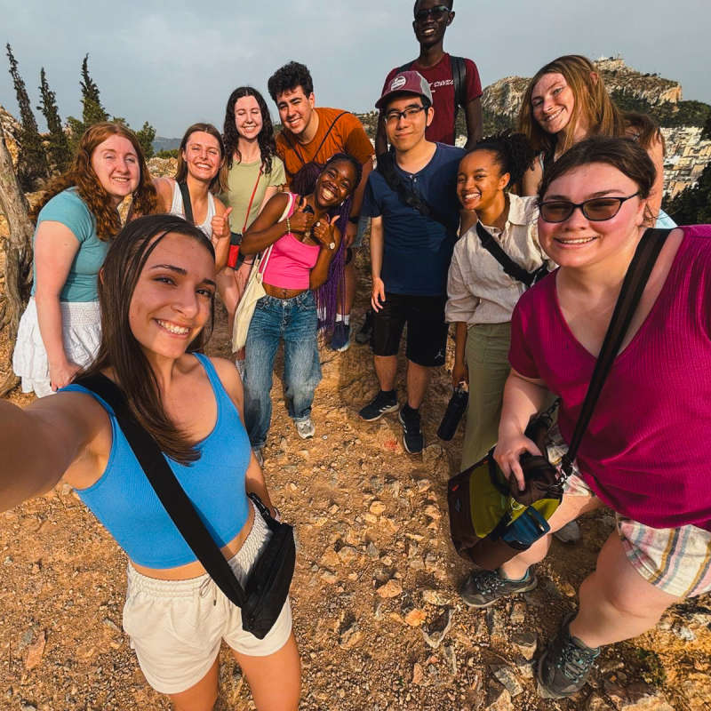 students taking a selfie