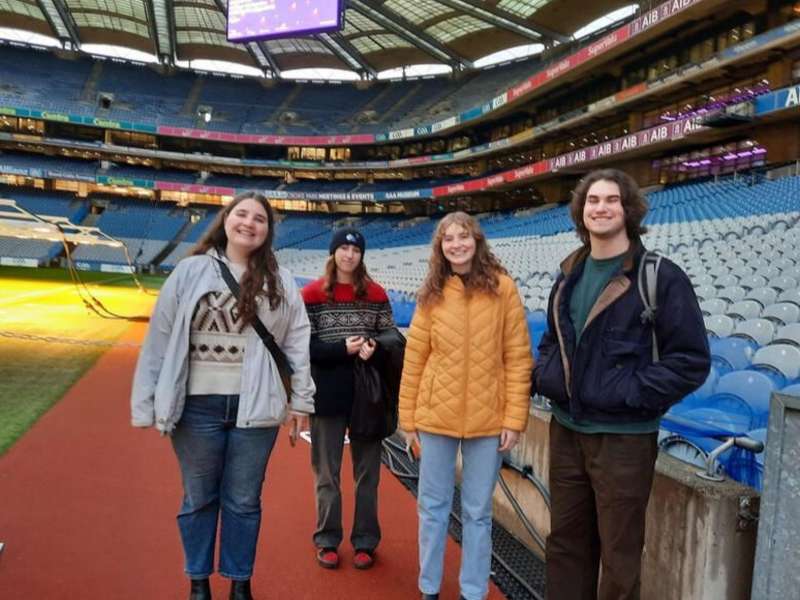Students touring Croke Park
