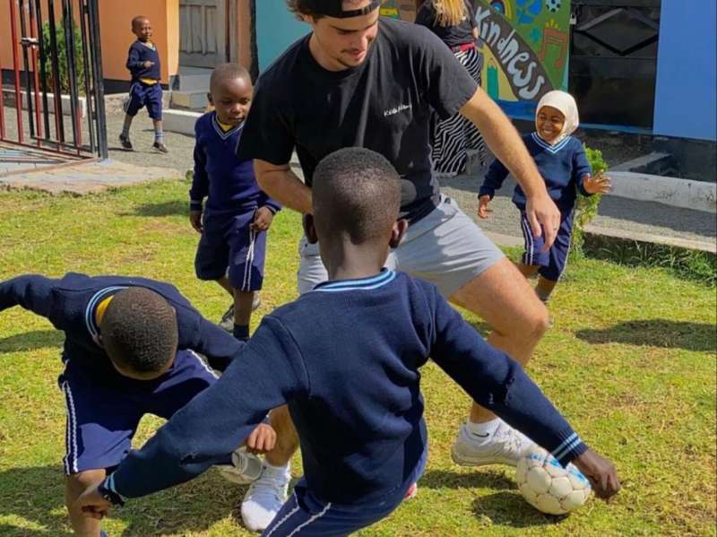 Support schools and children in football trainings, tournaments, coach games & develop and deliver health and wellness education