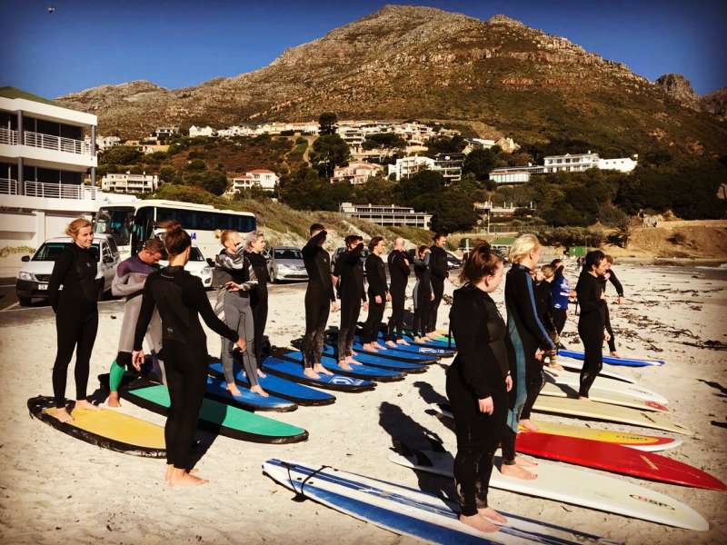 surf lesson, Hout Bay beach