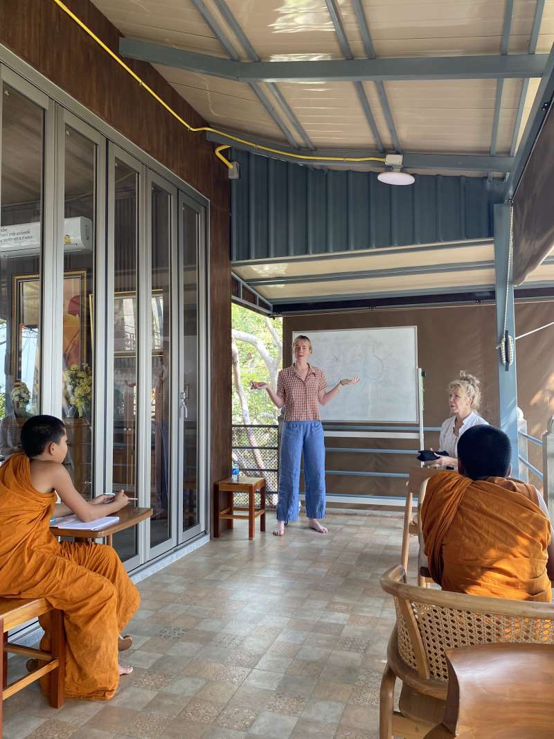 Teaching young monks