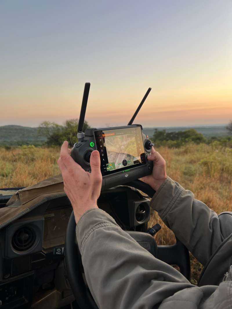Technology used in a vehicle in the bush to track animals and monitor their population size