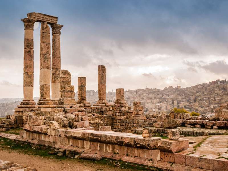 Temple ruins in Amman, Jordan