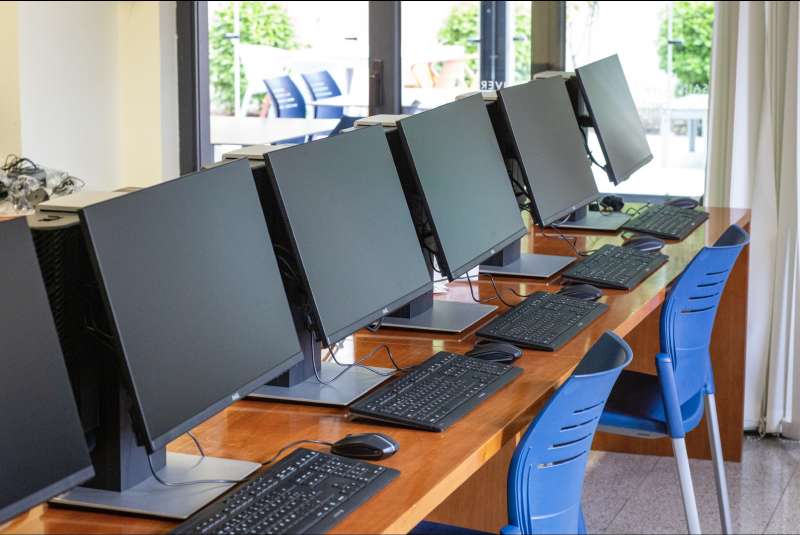 The computer lab.