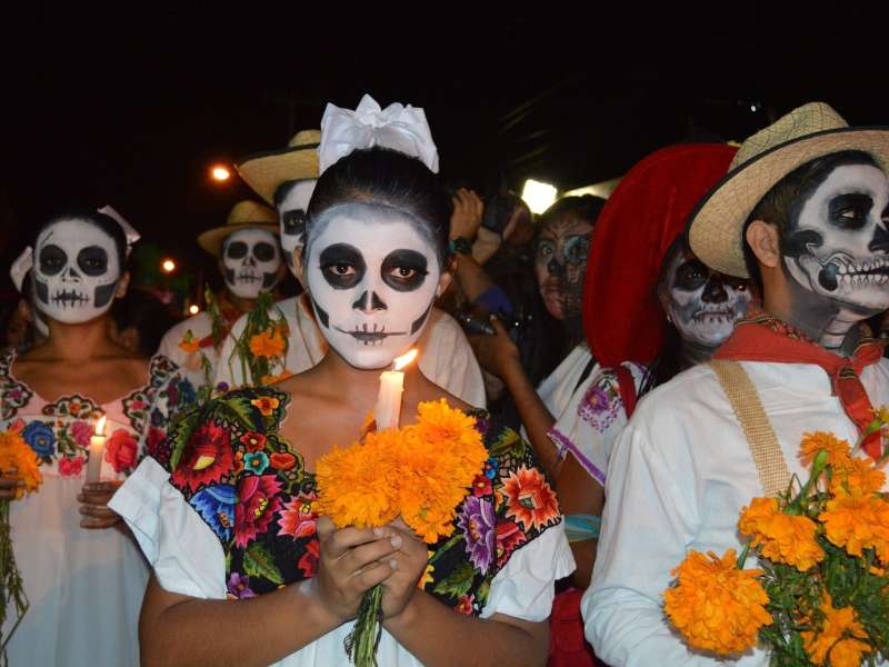 Traditional Day of the Dead Parade in Cuernavaca, Mexico