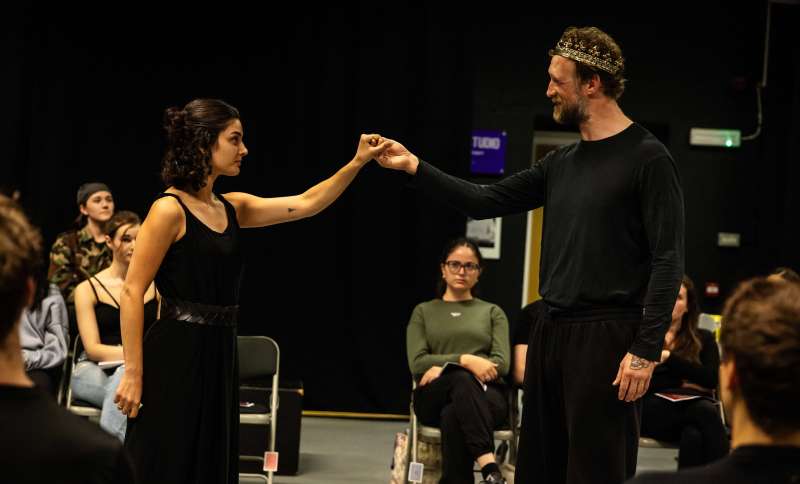 Two LAMDA Summer School students performing a Shakespeare play