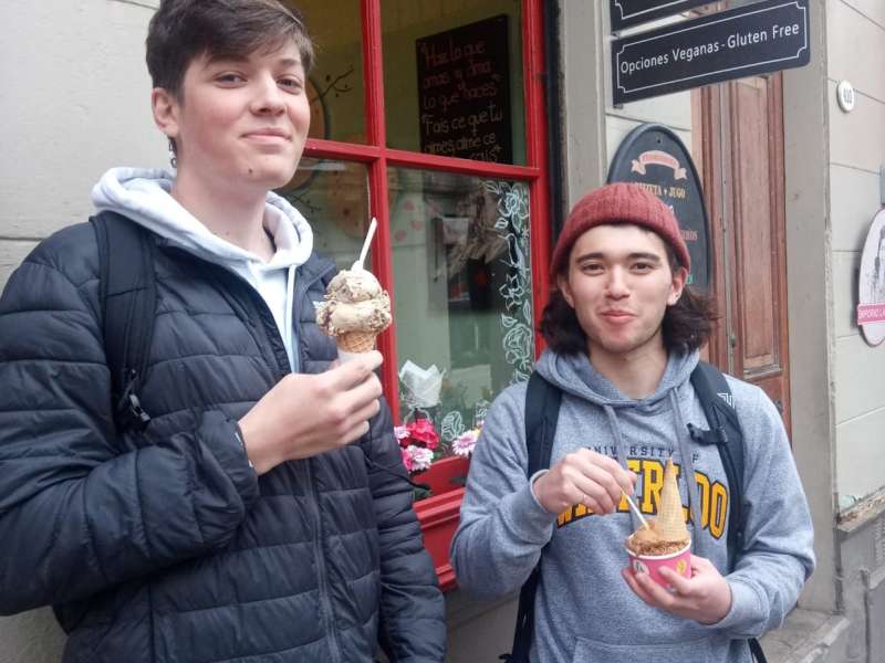 Two of our interns enjoying some ice cream in Chile!