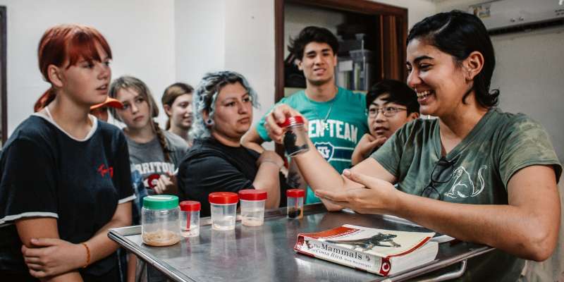 veterinary expert guiding Orphan Care and Veterinary Interns in Costa Rica
